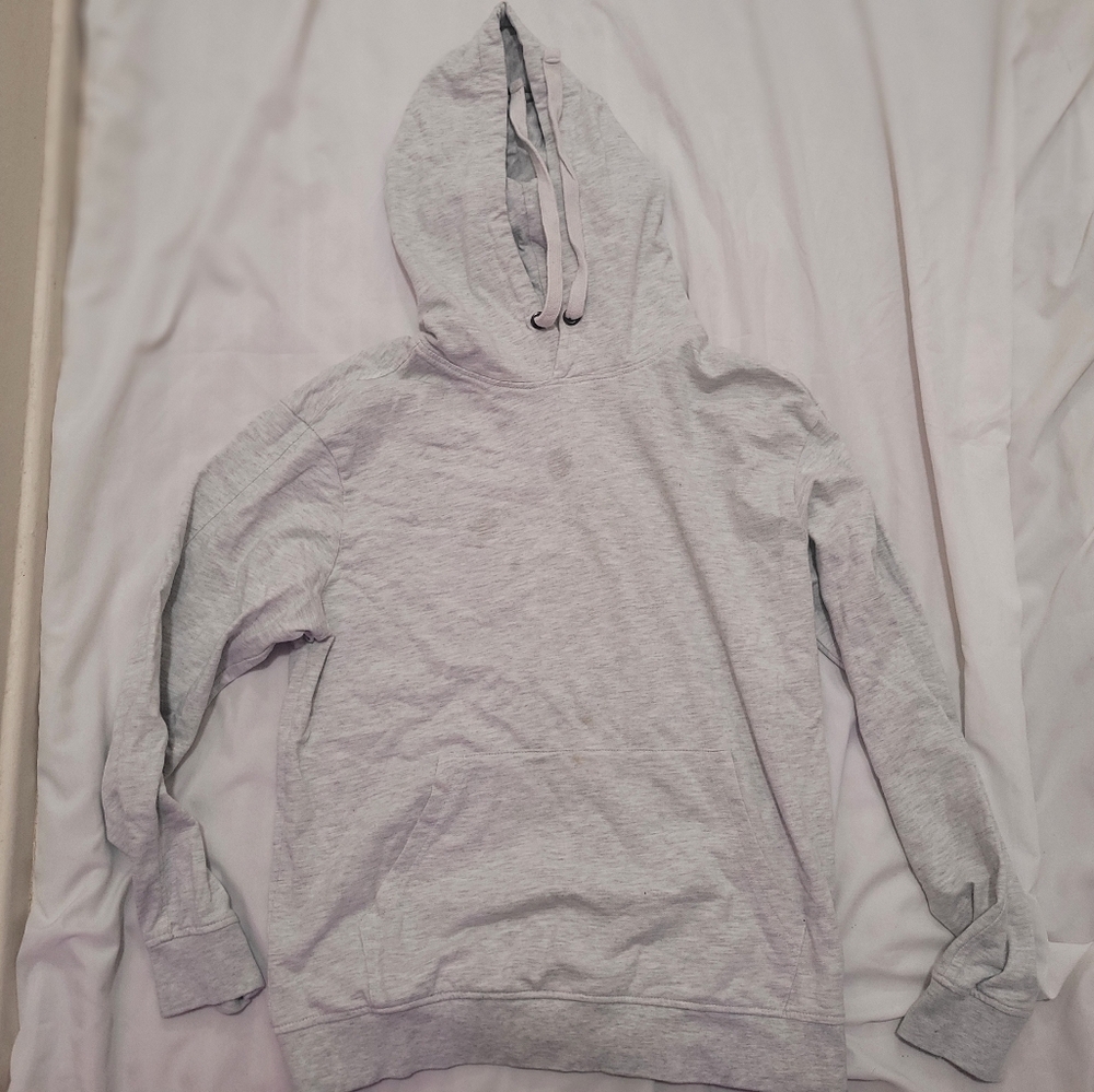 Men's Light Gray Hooded Pullover Sweatshirt